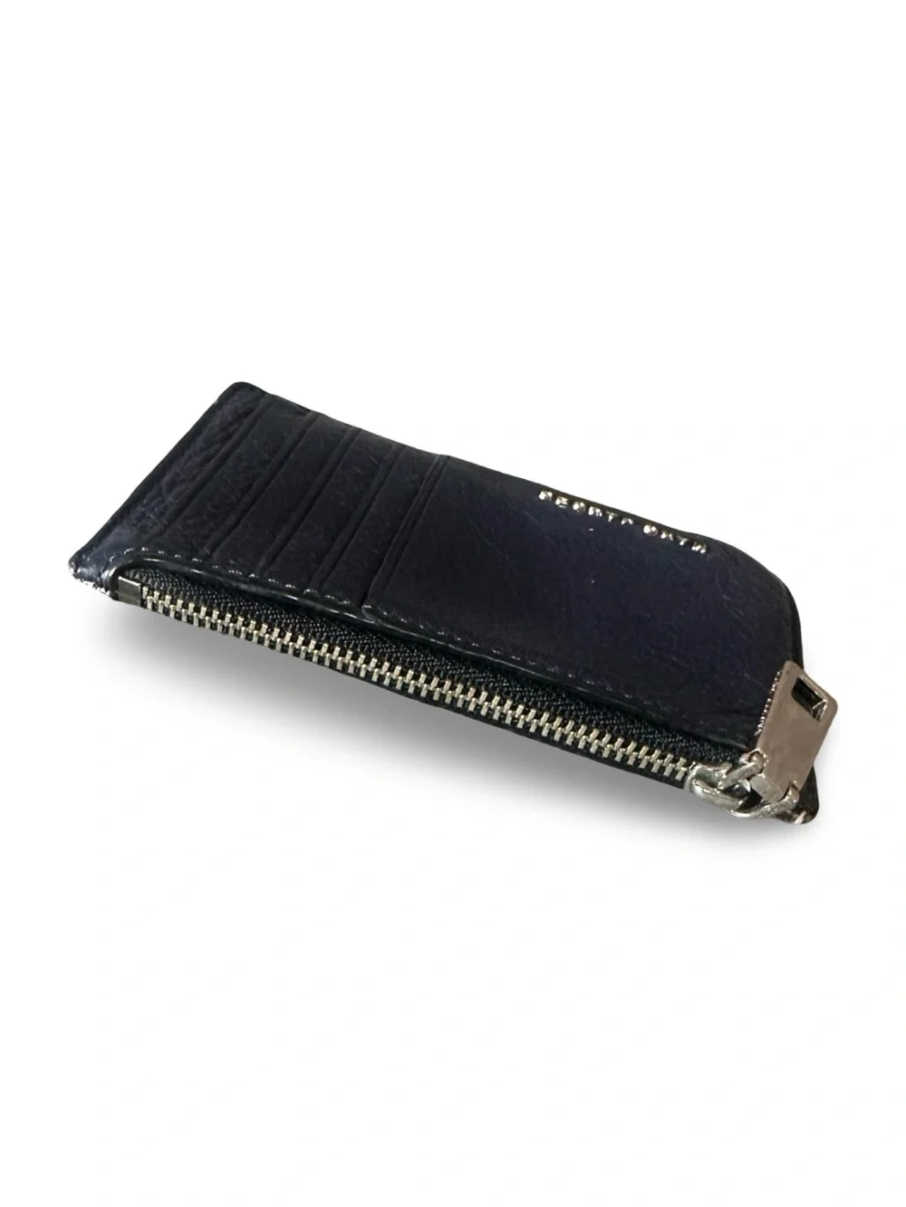 Marc Jacobs Cowhide Leather Card Case Wallet in Navy/Pink Unisex